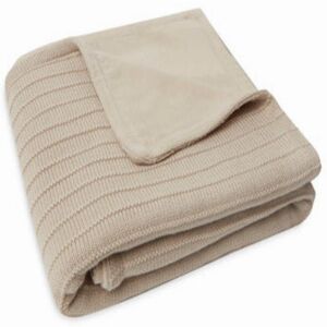 Jollein Couverture Berceau 75x100cm Pure Knit Nougat Velours GOTS - Couverture berceau