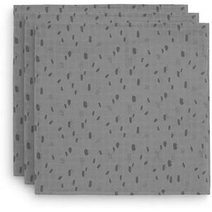 Jollein Lange gaze Coton Small 70x70cm Spot Gris Tempête (3 pcs) par Jollein - Langes