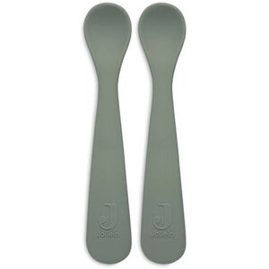 Jollein Cuillère souple Silicone Vert Cendré (2pcs) - Couverts bébé