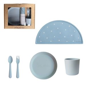 Mushie Coffret cadeau Repas Mushie - Powder Blue - Coffret repas