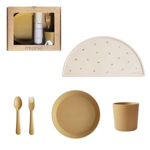 Mushie Coffret cadeau Repas Mushie - Mustard - Coffret repas