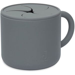 Jollein Gobelet à goûter avec couvercle Silicone Gris Tempête - Gobelet bébé