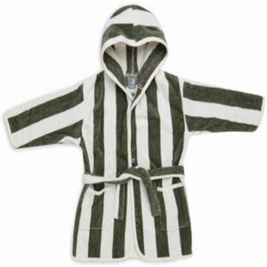 Jollein Peignoir 1-2 ans Stripe Éponge Vert Feuille GOTS - Peignoir