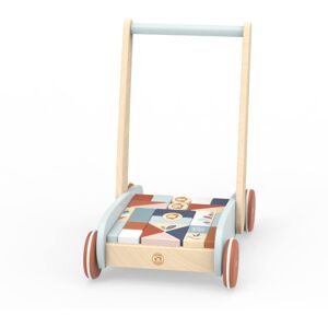 Speedy Monkey Chariot de marche et jeu des formes 27 blocs - Jouets en bois