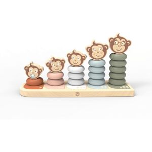 Speedy Monkey Jeu à empiler La Famille Singe - Jouets en bois