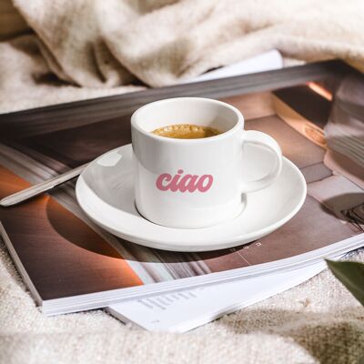 Troppotogo Tasse à Café Personnalisée avec Soucoupe - Publicité Troppotogo Tasse à Café Personnalisée avec Soucoupe - Publicité