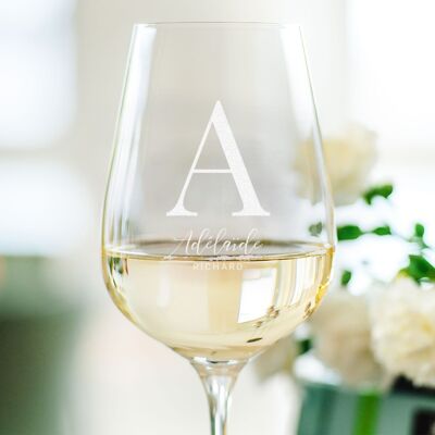 troppotogo Verre à Vin Personnalisé avec Monogramme - Cadeau Élégant - Publicité troppotogo Verre à Vin Personnalisé avec Monogramme - Cadeau Élégant - Publicité