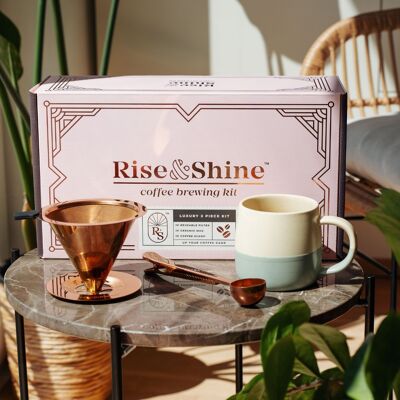 cadeauxfolies Coffret à café Rise & Shine - Publicité cadeauxfolies Coffret à café Rise & Shine - Publicité