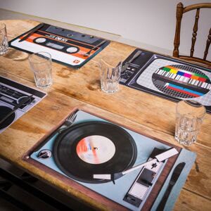 Out of the blue Sets de table Rétro – 4 pièces, Tapis de table, Nappe, Art de la table, Rétro, Vintage, Vinyle, Musique, Cassette, Culte, Cadeau anniversaire - Publicité Out of the blue Sets de table Rétro – 4 pièces, Tapis de table, Nappe, Art de la table, Rétro, Vintage, Vinyle, Musique, Cassette, Culte, Cadeau anniversaire - Publicité