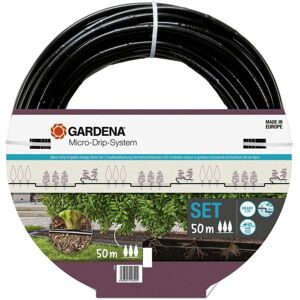 Gardena Kit d'initiation 50 m de tuyau a goutteurs incorpores et bouchon fin de ligne