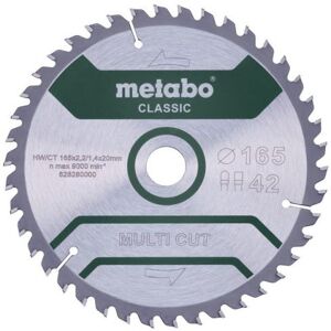 METABO Lame de scie coupe multiple - classique, 165x2,2/1,4x20 Z42 FZ/TZ 5° (628280000)