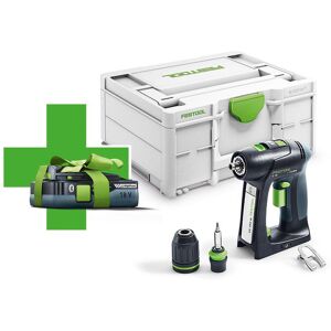 ACTION Festool Perceuse visseuse sans fil C 18 Basic 577050 y compris 1 batterie gratuite incluse dans la livraison