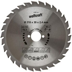 wolfcraft Lames de scies circulaires manuelles Serie vert coupes semi fines rapides 6381000