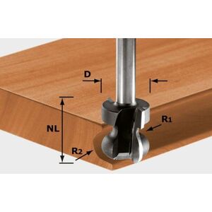 Festool Fraise pour poignee mouluree HW S8 D22/16/R2,5+6-491140