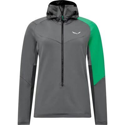 SALEWA - NXT Hybrid Half Zip Tee - Gris - Base layer top - Publicité SALEWA - NXT Hybrid Half Zip Tee - Gris - Base layer top - Publicité