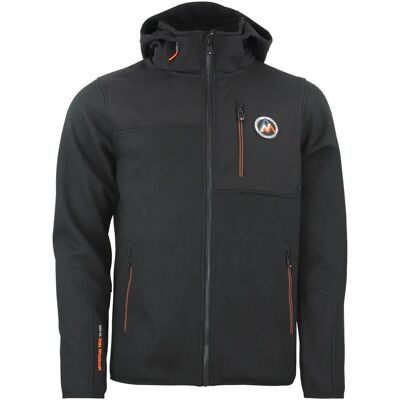 Polaire à capuche démontable avec empiècements en softshell Peak Mountain Carhood 2XL - Publicité Polaire à capuche démontable avec empiècements en softshell Peak Mountain Carhood 2XL - Publicité