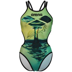 Maillot de bain 1 pièce femme Arena Double Cross Vert 34 Femme - Publicité