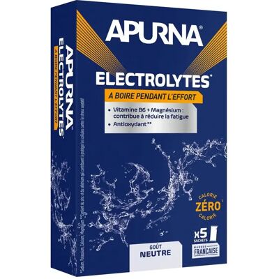 électrolytes gôut neutre Apurna 5 x 8 g - Publicité électrolytes gôut neutre Apurna 5 x 8 g - Publicité