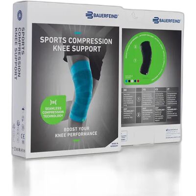 Genouillère compression sportive Bauerfeind S - Publicité Genouillère compression sportive Bauerfeind S - Publicité