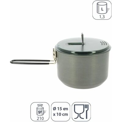 Popotte aluminium Élémenterre Chopaka 1,3 L - Publicité Popotte aluminium Élémenterre Chopaka 1,3 L - Publicité