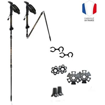 Bâton de randonnée pliable Guidetti Flashlock MK2 (x2) 135 cm - Publicité Bâton de randonnée pliable Guidetti Flashlock MK2 (x2) 135 cm - Publicité