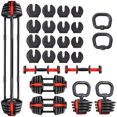 Ensemble HMS SGR18 Pro 3-en-1 41 kg Barre de musculation réglable - Publicité Ensemble HMS SGR18 Pro 3-en-1 41 kg Barre de musculation réglable - Publicité