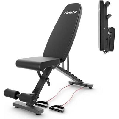 Banc de musculation pliable et réglable VirtuFit FB100 110x35x108 cm - Publicité Banc de musculation pliable et réglable VirtuFit FB100 110x35x108 cm - Publicité