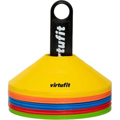 Cône d'entraînement VirtuFit (x50) 19x19 cm - Publicité Cône d'entraînement VirtuFit (x50) 19x19 cm - Publicité