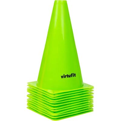 Cône d'entraînement VirtuFit (x12) 15x14x23 cm - Publicité Cône d'entraînement VirtuFit (x12) 15x14x23 cm - Publicité