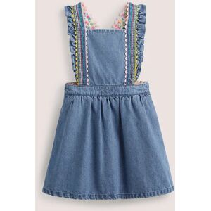 Robe chasuble tissée Fille Boden, Denim 3-4a - Publicité