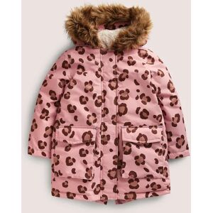 Pink Animal Print Waterproof Parka Fille Boden, PNK 11-12a - Publicité