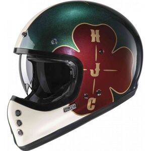 Casque integral HJC V60 Ofera MC4 vert glitter/blanc casse/rouge/or S female