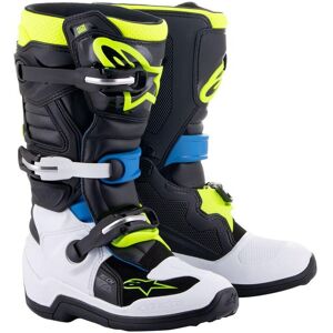 Bottes cross Alpinestars Tech 7S noir/bleu/jaune fluo- 34 jaune 34 unisex