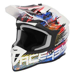 Casque cross Acerbis Linear 22.06 blanc/bleu/rouge- M rouge M female