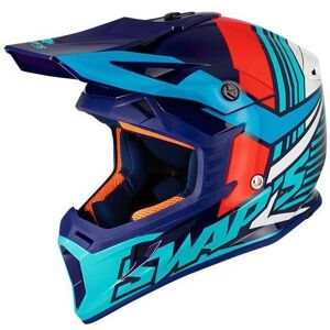 Swaps Industry Casque cross Swaps S818 Blur rouge/bleu brillant- M blanc M female