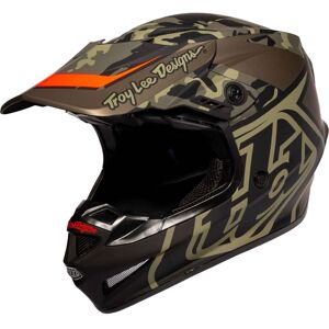 Casque cross Troy lee Designs GP Polyacrylite Overload camo kaki/gris- beige M female