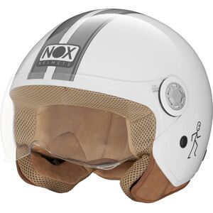 Casque jet Nox N210 Evo blanc/gris- M M female