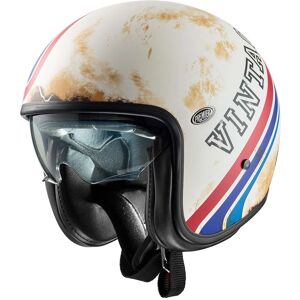 Casque jet Premier Vintage BTR12 BM blanc/noir/bleu/rouge- L rouge L female