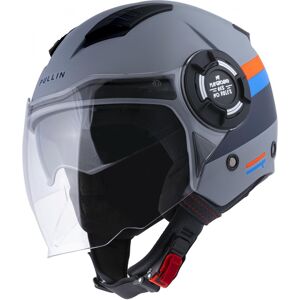 Casque jet Pull-in Open Face gary gris/orange/bleu mat- S bleu S female