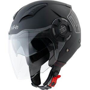 Casque jet Pull-in Solid noir mat- L noir L female