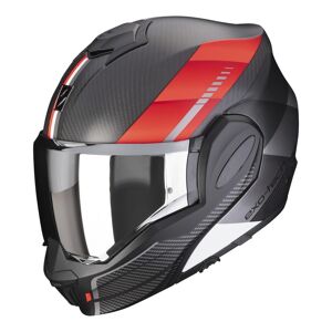 Casque modulable Scorpion Exo-Tech Evo Carbon Genus noir mat/rouge- L rouge L female