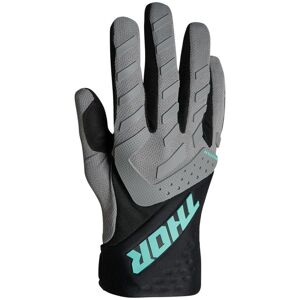 Gants cross Thor Spectrum gris/noir/mint- M vert M male