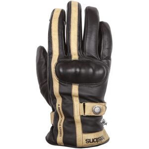 Gants cuir Helstons Burton noir/beige- T12 beige T12 male