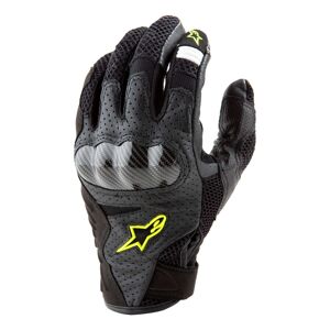 Gants textile/cuir Alpinestars SMX-1 Air V2 noir/jaune fluo- M noir M male