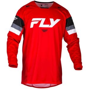 Maillot cross Fly Racing Kinetic Prix bleu rouge/gris/blanc- S blanc S male