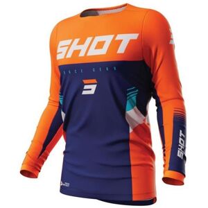 Maillot cross Shot Contact Tracer orange fluo/bleu- XL bleu XL male