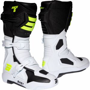 Bottes cross Shot Race 6 noir/blanc/jaune fluo- 44 jaune 44 male