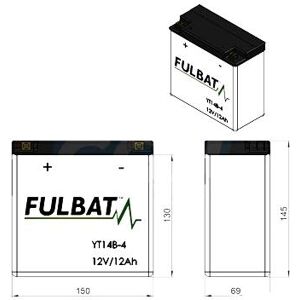 Batterie Fulbat FT14B-4 12V 12Ah