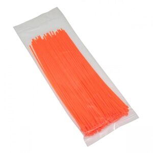 1Tek Tuning Colliers de serrage Rilsan 2,5x200mm orange fluo