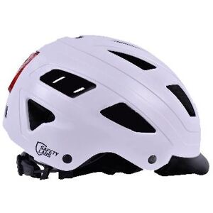 Casque velo Adulte Safety Labs E-Bahn blanc mat avec eclairage LED i blanc